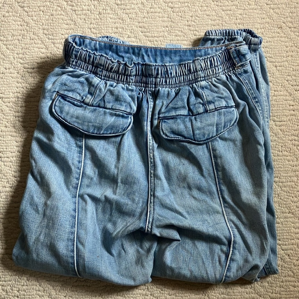 We the Free glitch drop pull on belted jogger boho faded jeans Free People - Picture 9 of 13